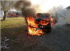 car on fire