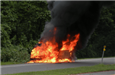 car on fire