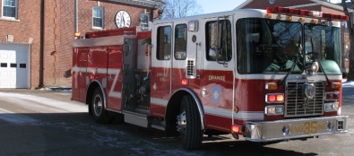 back of a firefighter truck