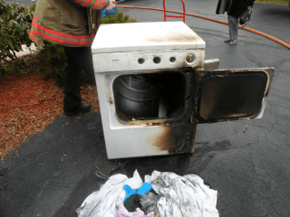 dyer with burnt marks