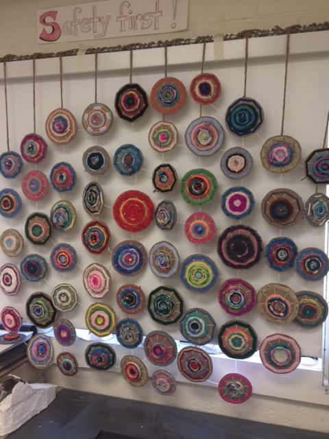 Art - Mrs. Garney - Orange Public Schools - Full wall of Circles
